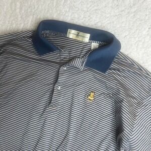 Fairway green men's striped Country club of Atlantic city golf short sleeve polo